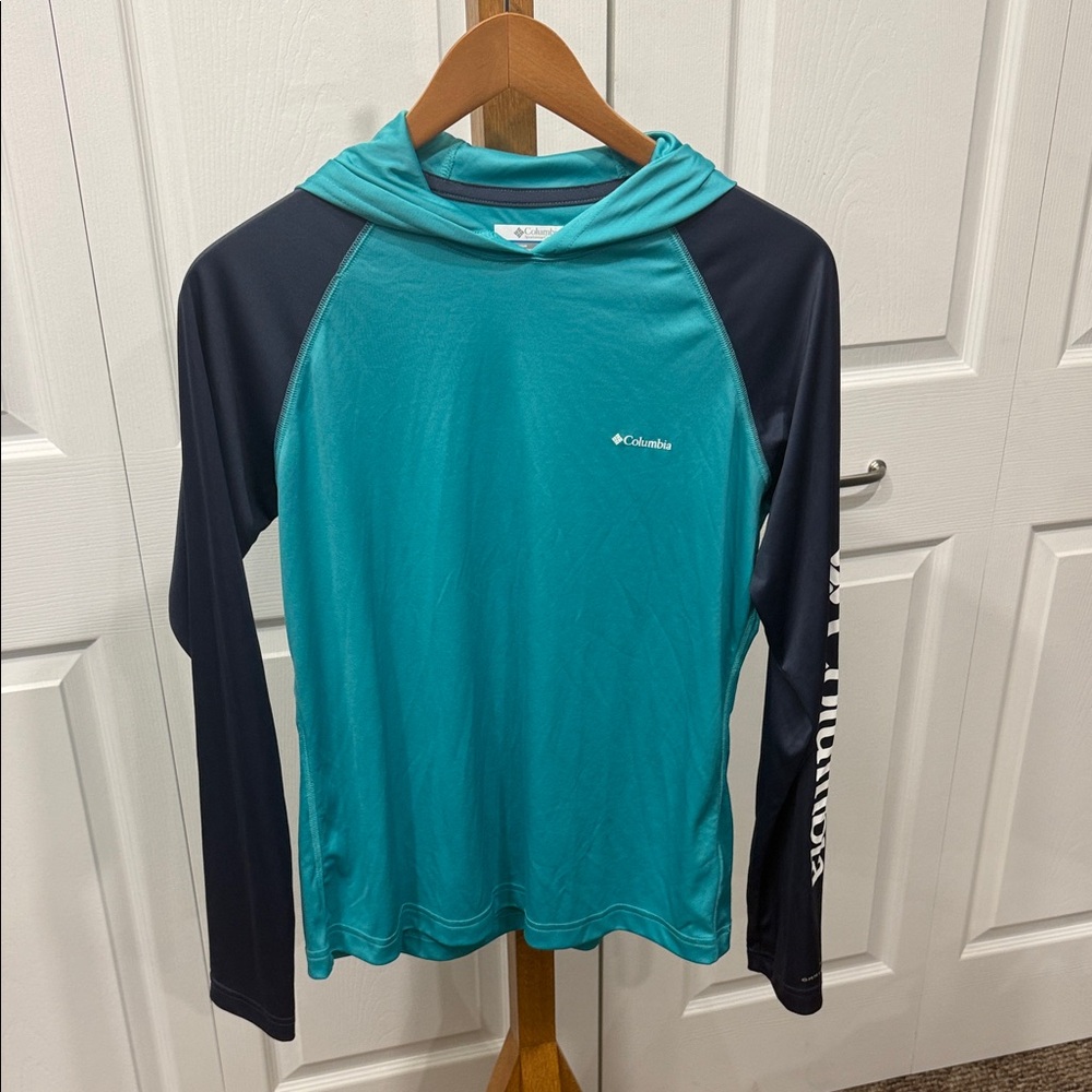 Columbia Turquoise and Navy Hoodie